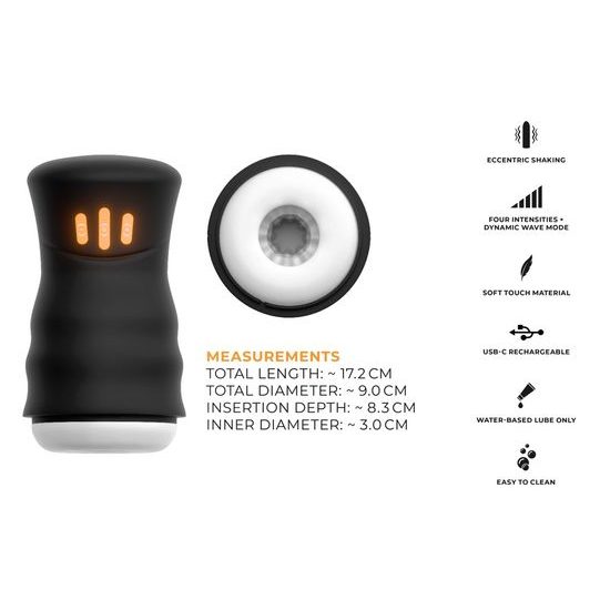 You2Toys Gyro masturbator vibrator rotativ negru