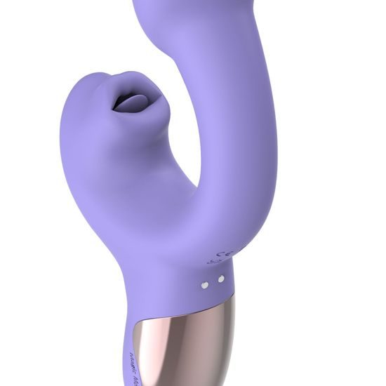Magic Motion Magic Ponder vibrator cu dublă stimulare și „licking”, controlat prin aplicație, mov