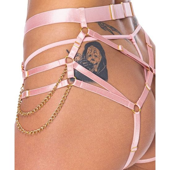 Bad Kitty Harness String Roz Deschis