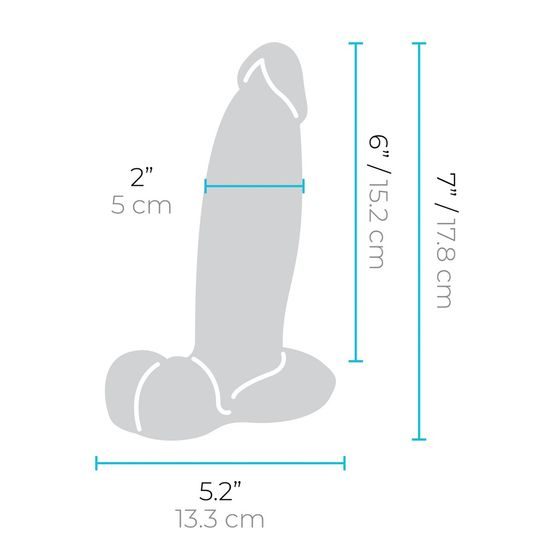 b-Vibe Slipskin Girthy 17, 8cm Skin Dildo