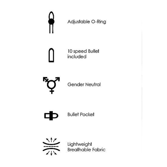 Ouch! Chiloți cu Vibrator și Decupaj Înalt M/L