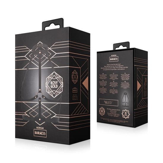 Postroj pentru corp Rosy Gold negru aur roz