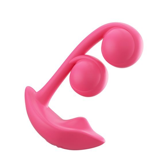 HoneyPlayBox Melody Senzor de Presiune, Controlat prin Aplicație, Vibrator cu Bile Duble pentru Clitoris și Punctul G, Magenta