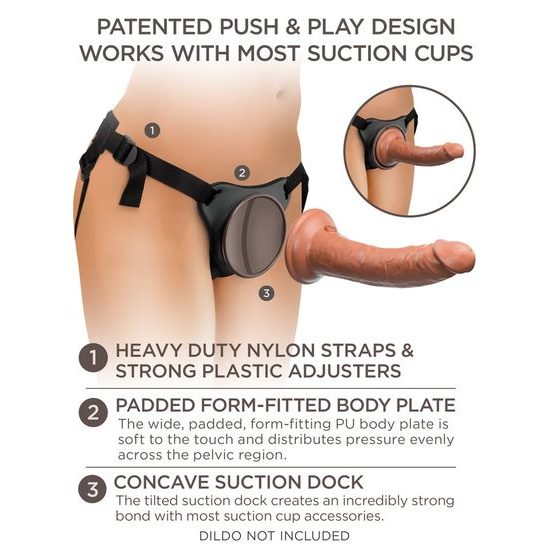 Elite KCE Ham Comfy Body Dock Harness Strap-On H King Cock