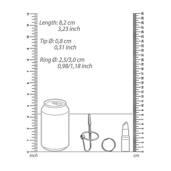 Ouch! Dop Metalic Uretral cu Inele