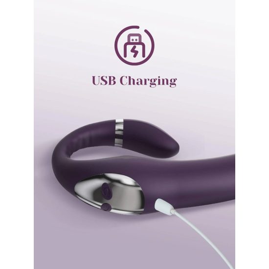 Vibrator cu Dublu Capăt în Formă de C Tracy's Dog Mov