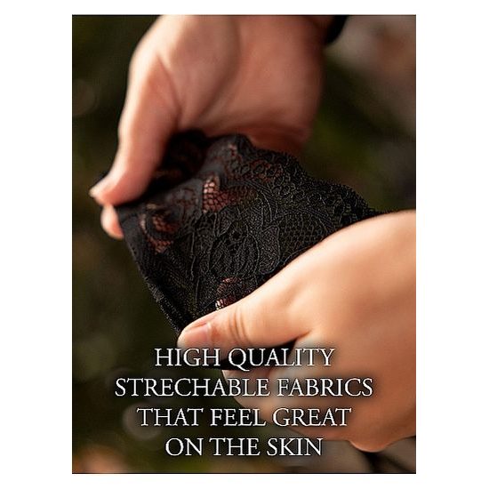 Le Désir Belle Jartieră Elastică din Dantelă cu Detalii Aurii