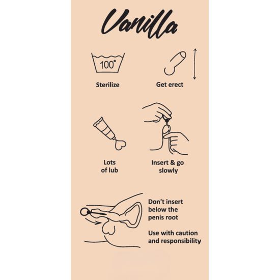 Set de sonde uretrale pentru masaj Vanilla Twist