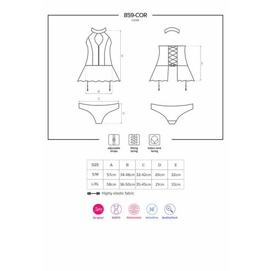 Obsessive Corset Unic 859 COR