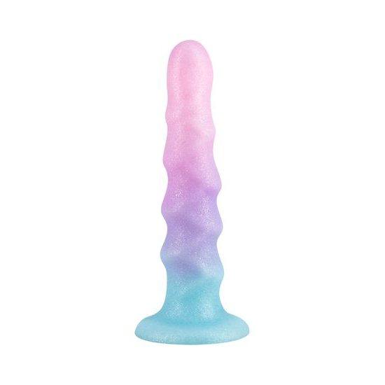 Lola Flow Unicorn dildo din silicon cu striații 17 cm