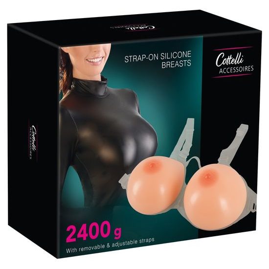 Cottelli Collection accesorii Sâni din Silicon cu Bretele 2400g