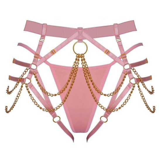 Bad Kitty Harness String Roz Deschis