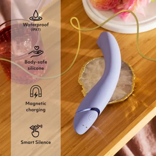 Vibrator Womanizer OG 2în1 Pleasure Air pentru punctul G, liliachiu