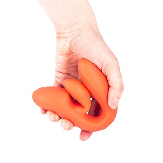 Lola Games Sunset Bali vibrator din silicon pentru punctul G și clitoris 19,6 x 3,5 cm