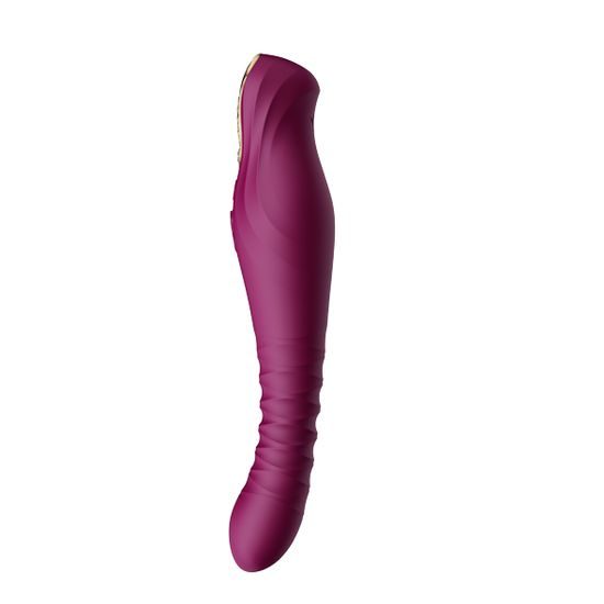 Zalo King Vibrator cu Thrust și Vibrații Velvet Purple