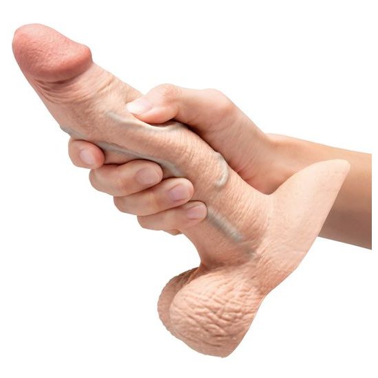 b-Vibe Slipskin Girthy 17, 8cm Skin Dildo