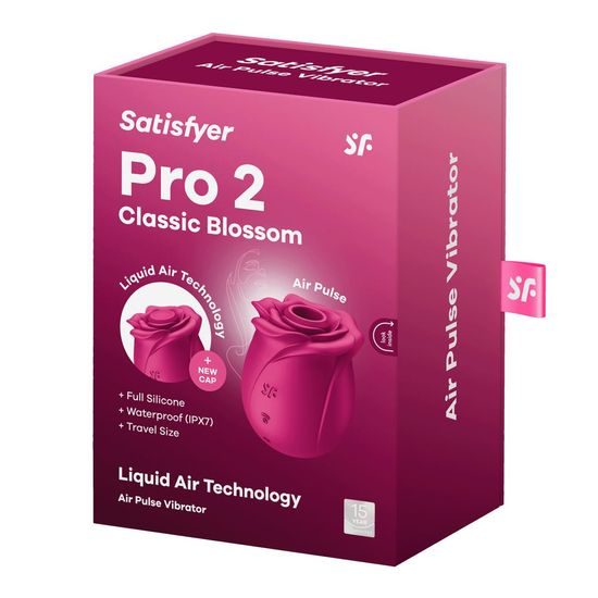 Satisfyer Pro 2 Classic Blossom, pulsator clitoridian în formă de trandafir