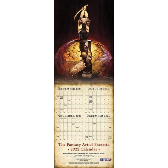 ARTĂ FANTASY A LUI FRAZETTA: BARBARI ȘI RĂZBOINICI - CALENDAR 2022