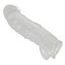 You2Toys Crystal - Manșon Transparent pentru Penis cu Extensie și Inel pentru Testicule