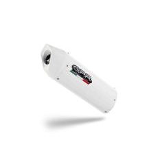 Koncovka výfuku Slip-on GPR ALBUS CERAMIC E4.HU.54.RACEDB.ALB Lesklá bílá zahrnuje spojovací svod a odnímatelný dB killer