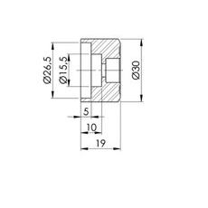 Adaptér na zpětné zrcátko PUIG ADAPTER REAR MIRROR HI-TECH IV/MP/TRACKER SPORTST 9699N černý na konec řídítek
