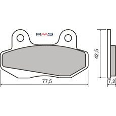 Brzdové destičky RMS 225102590 organické