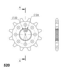 Řetězové kolečko SUPERSPROX CST-394:12 12 zubů, 520