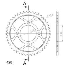 Řetězová rozeta SUPERSPROX RFE-241:45-BLK černý