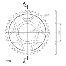 Řetězová rozeta SUPERSPROX RFE-823:41-BLK černý 41 zubů, 520
