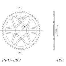 Řetězová rozeta SUPERSPROX RFE-809:51-BLK černý
