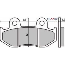 Brzdové destičky RMS 225102650 organické