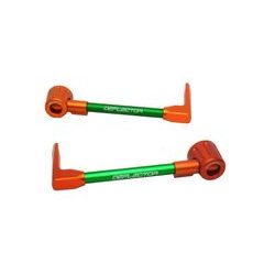 Chrániče páček ACCOSSATO se zelenou hadicí a kloubem right + left, aluminium