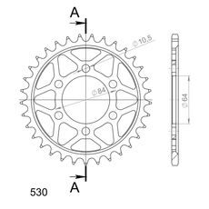 Řetězová rozeta SUPERSPROX RFE-814:33-BLK černý 33 zubů, 530