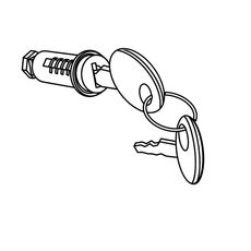 Vložka zámku s klíčkem SHAD 201896R pro SH58X/SH59X/SH50/SH48