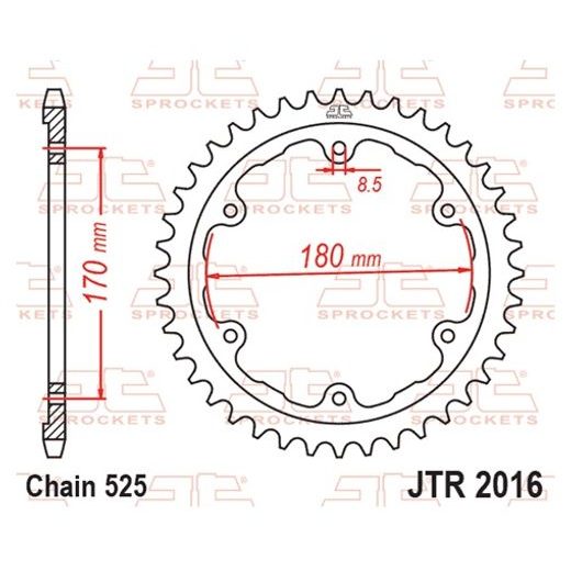 Řetězová rozeta JT JTR 2016-44 44 zubů, 525