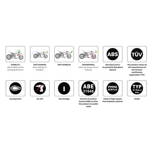 Spoilers PUIG D12 22445C karbonový vzhled