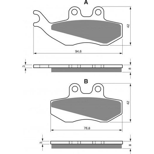 Brzdové destičky GOLDFREN 122 AD OFF-ROAD FRONT