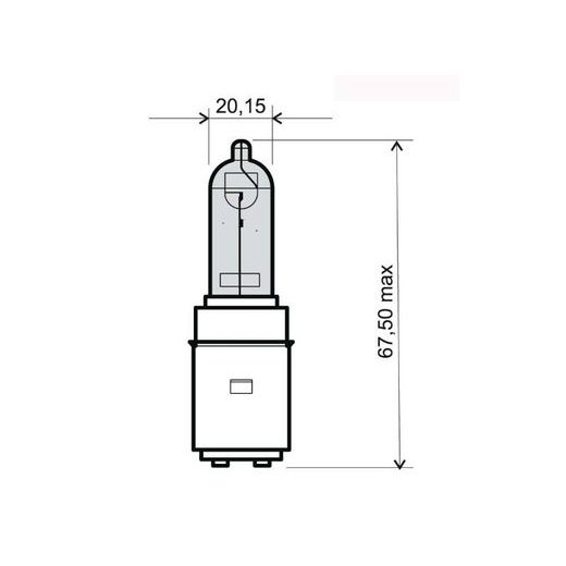 Přední světlo RMS 246510355 BA20D 12V 35W