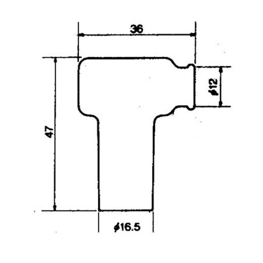 Koncovka zapalovací svíčky NGK LB05EMH-R
