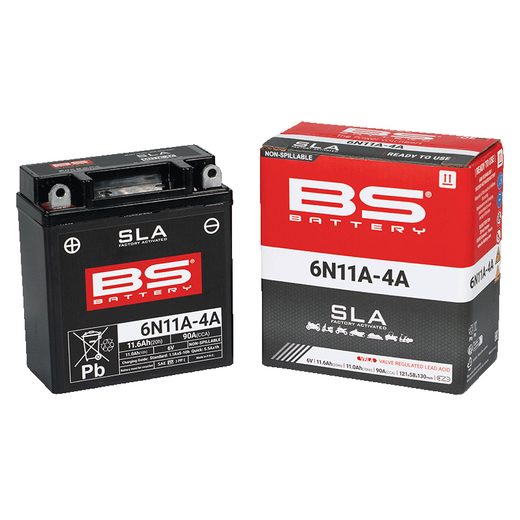 Továrně aktivovaná motocyklová baterie BS-BATTERY 6N11A-4A (FA) SLA