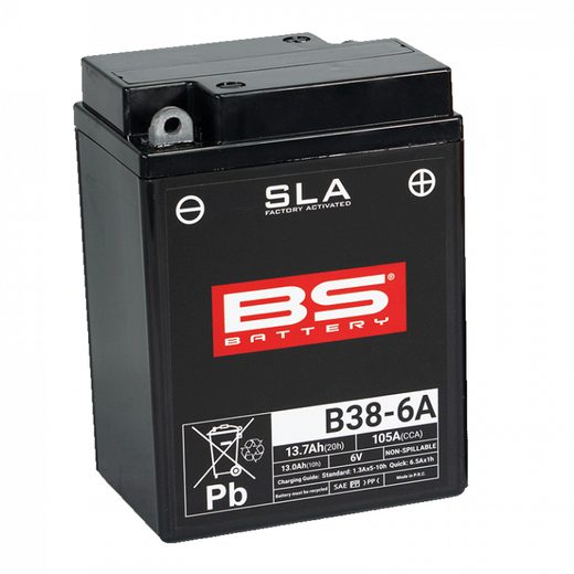 Továrně aktivovaná motocyklová baterie BS-BATTERY B38-6A (FA) SLA