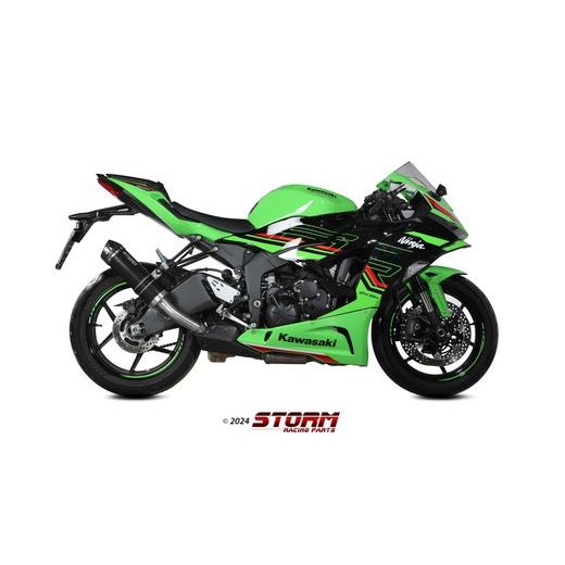 Koncovka výfuku STORM GP K.050.LXSBC Černý s uhlíkovou koncovkou