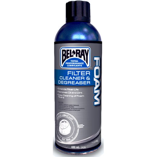 Čistič filtru Bel-Ray FOAM FILTER CLEANER & DEGREASER (400ml sprej)