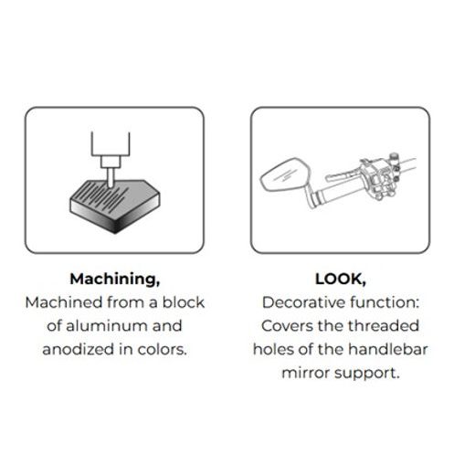 Mirror hole screw plug PUIG 21808O zlatá