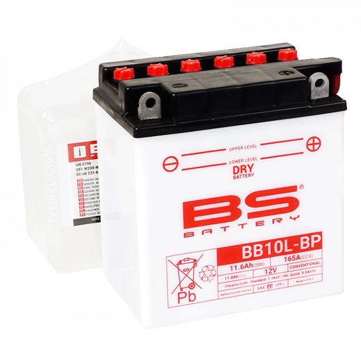 Konvenční motocyklová baterie BS-BATTERY BB10L-BP Včetně balení kyseliny