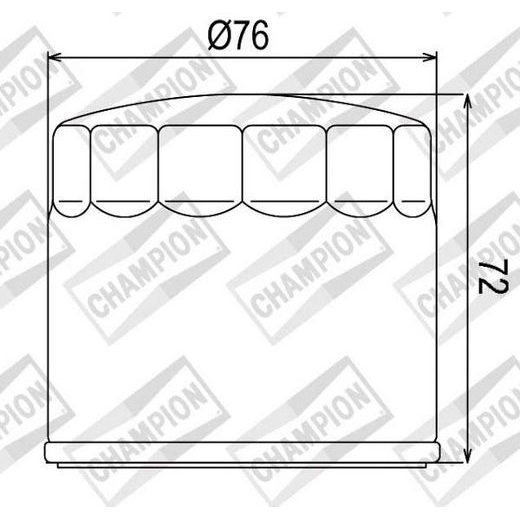 Olejový filtr CHAMPION COF053 100609105