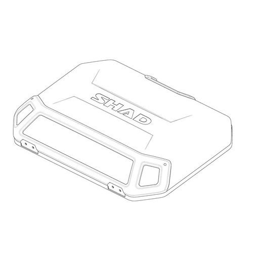Kryt kufru SHAD TERRA 203163R hliník (side case)