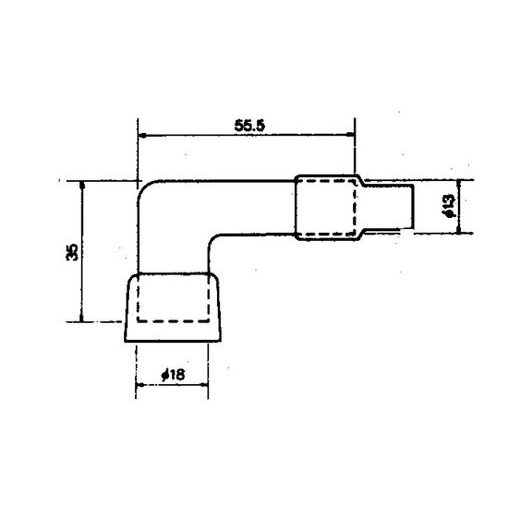 Koncovka zapalovací svíčky NGK LB10F