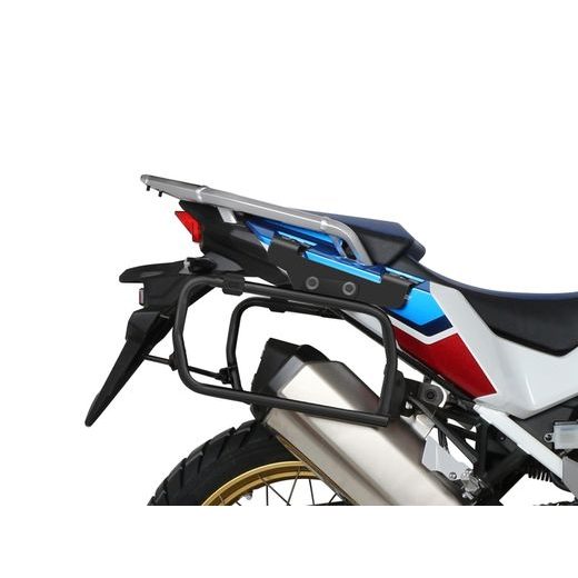 Kompletní sada černých hliníkových kufrů SHAD TERRA BLACK, 48L topcase 36L/47L boční kufry, včetně montážní sady a plotny SHAD HONDA CRF 1100 Africa Twin