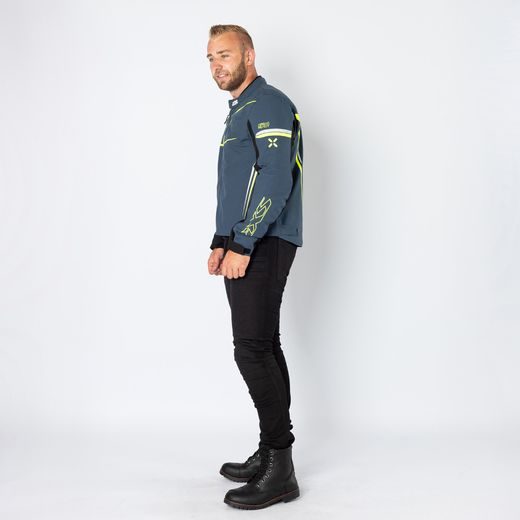 Sportovní bunda iXS TS-PRO-ST-PLUS X55060 modro-neonově žlutá S